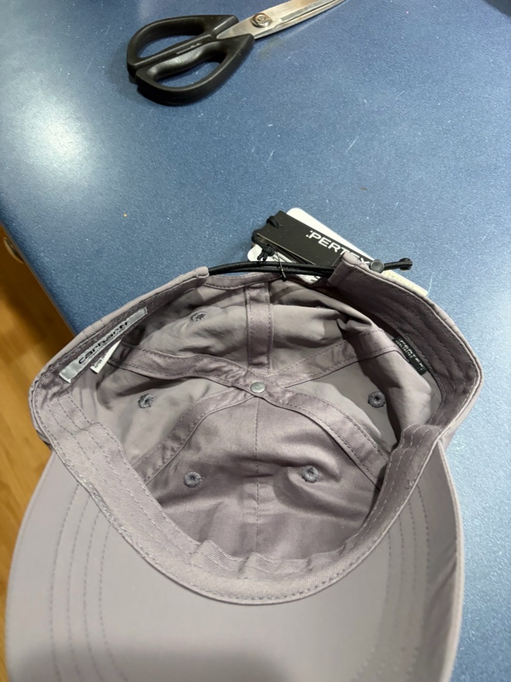 Carhartt Taupe/Gray Logo Cap with Pertex Tags - Picture 9 of 10
